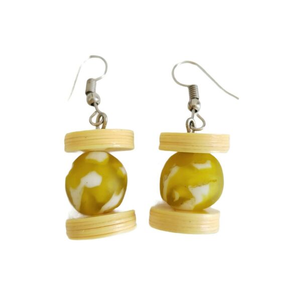 set of 3 AFRICAN handmade trade bead choker statement necklace bracelet earrings - Picture 6 of 8